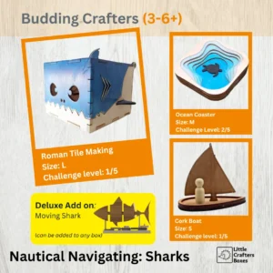 Nautical Navigating Sharks Budding Crafters Box